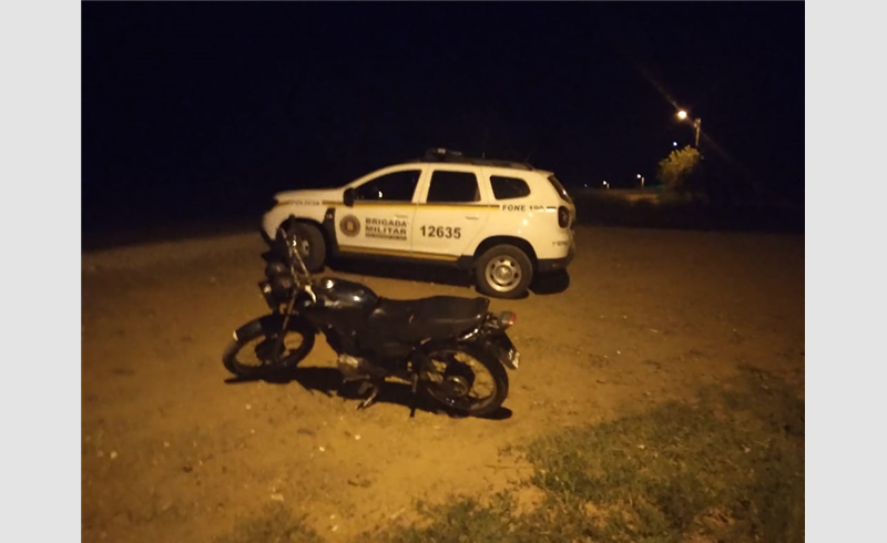 Brigada Militar apreende moto após fuga de barreira policial em Formigueiro 