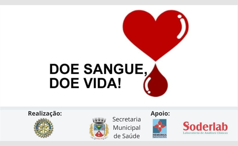 Campanha de Doação de Sangue dia 30 de Novembro em Restinga Sêca