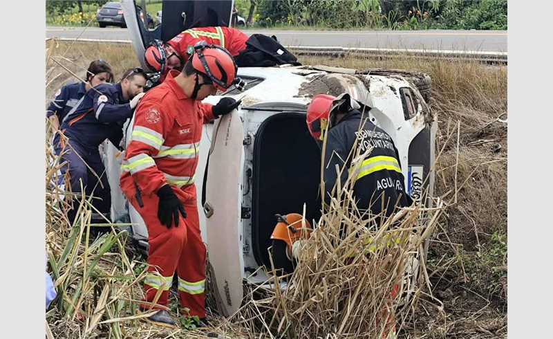 Bombeiros Voluntários de Agudo atendem acidente na ERS-348