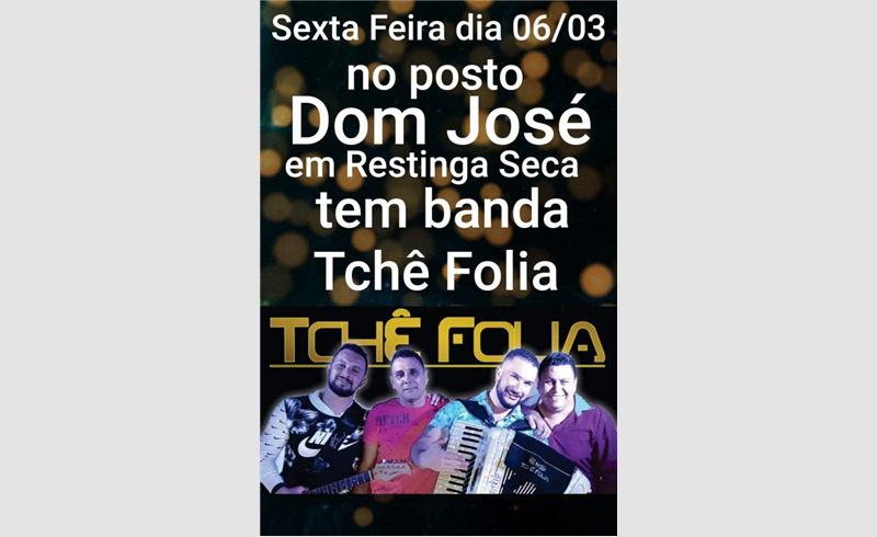 Agenda do final de semana terá nesta sexta-feira Tchê Folia e Marquinhos Oliveira