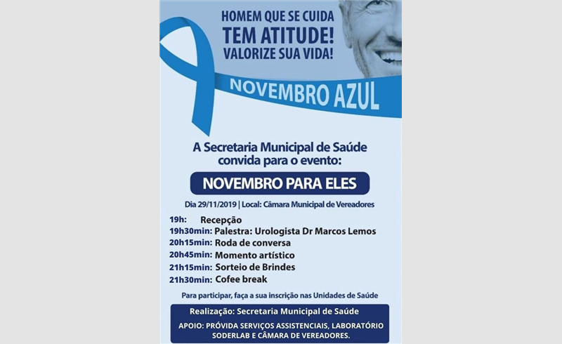 Inicia inscrições para o “Novembro Para Eles”