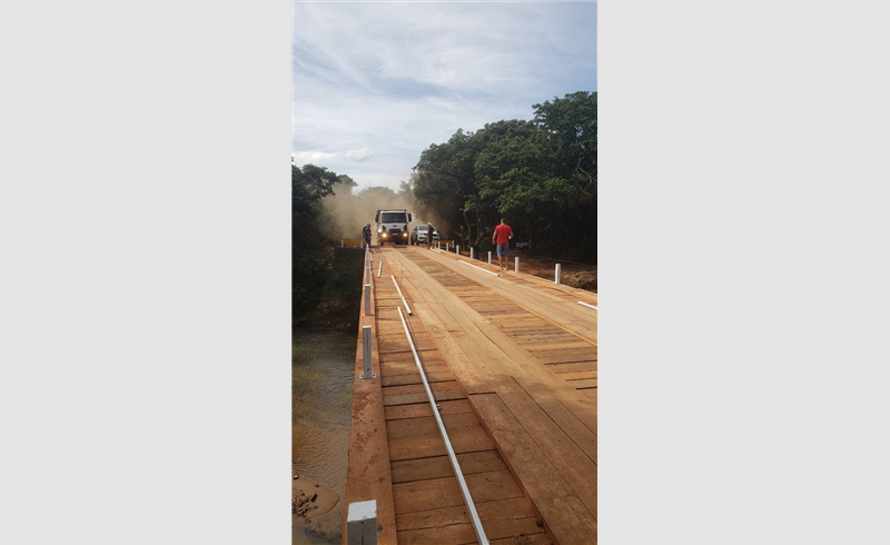 Ponte sobre o Rio Vacacaí Mirim entre Jacui e Fazenda do Sobrado está concluída