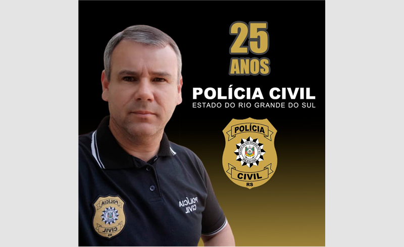 Parabéns pelos 25 anos de serviços prestados na Polícia Civil Comissário Paulo César