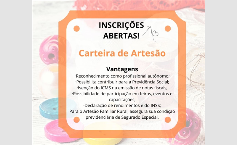 Solicite sua Carteira do Artesão no Brick deste domingo