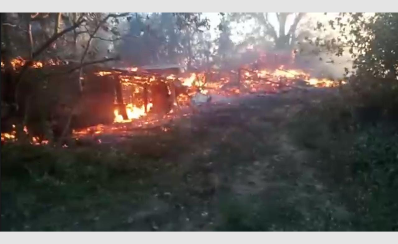 Incêndio em Jacuí atinge duas residências