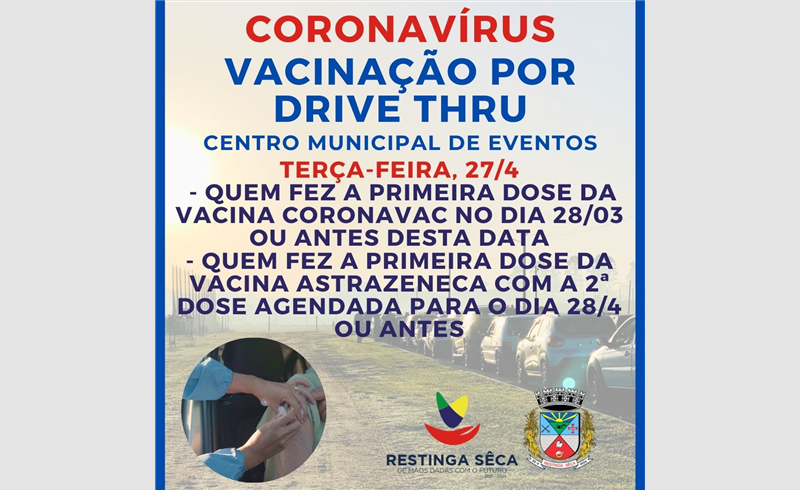 Segunda dose da vacina contra a Covid-19 e agendamento da primeira dose