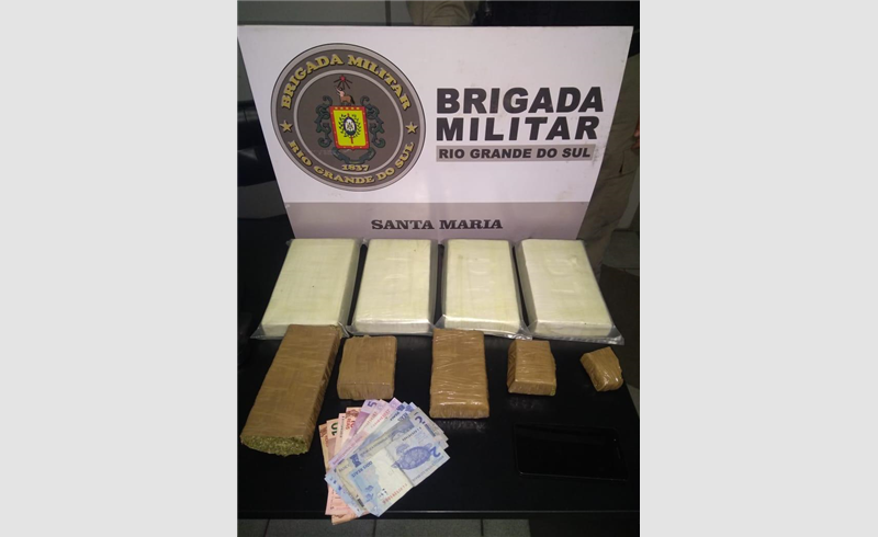 Dois restinguenses são presos em Santa Maria por tráfico de drogas
