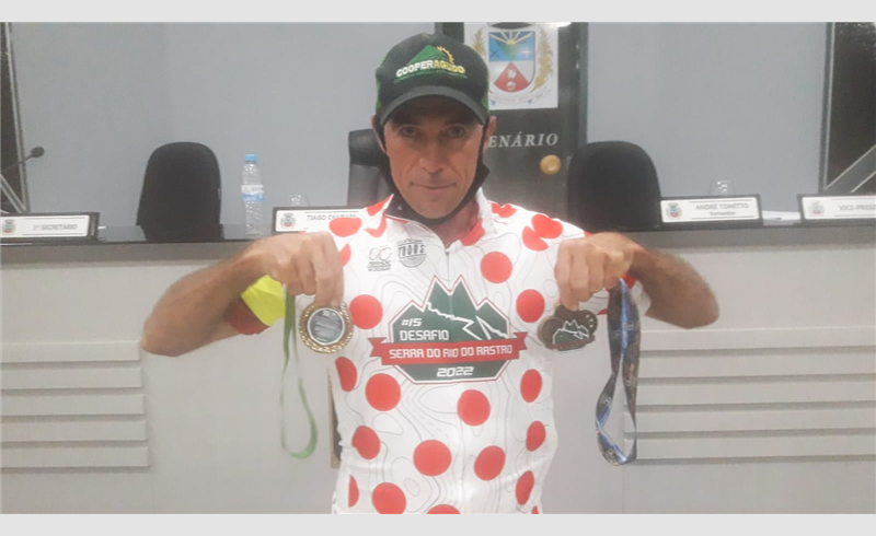 Vereador restinguense participa de percurso de ciclismo em Santa Catarina