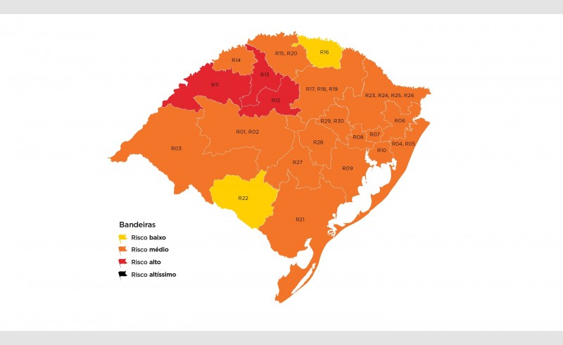 27ª rodada marca seis meses do Distanciamento Controlado e traz três regiões em vermelho