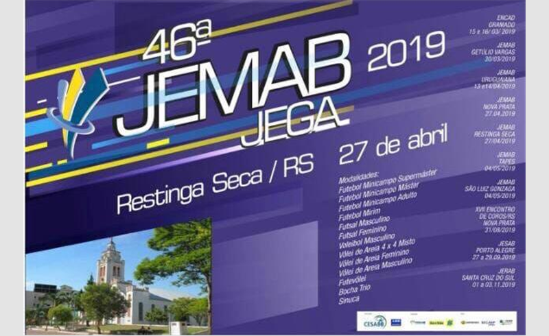 Restinga Sêca recebe neste sábado etapa da 46ª Jemab