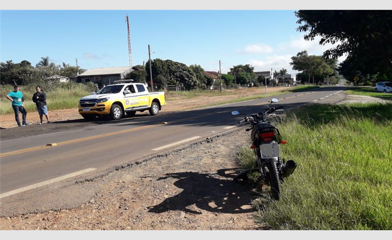 Acidente de trânsito deixa motociclista ferido em Restinga Sêca