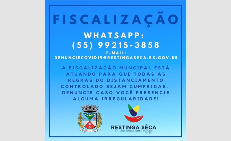 FISCALIZAÇÃO: Não cumprir isolamento pode levar a penalização criminal