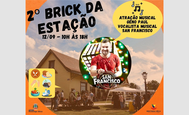 Geno Paul é a atração musical da 2ª Edição do Brick da Estação