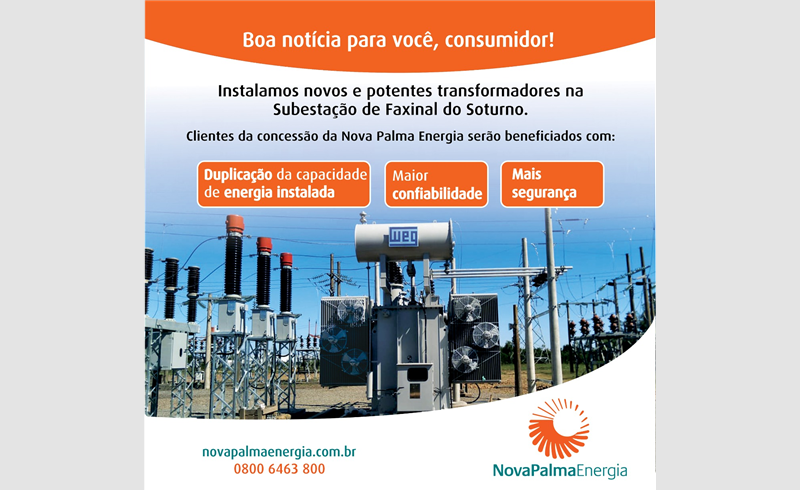 Comunicado de desligamento de rede elétrica para a ampliação da Subestação de Faxinal do Soturno neste domingo, 12/12