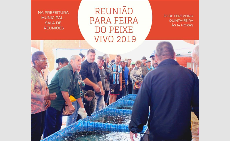 Prefeitura promoverá reunião com interessados em participar da  Feira do Peixe Vivo 2019